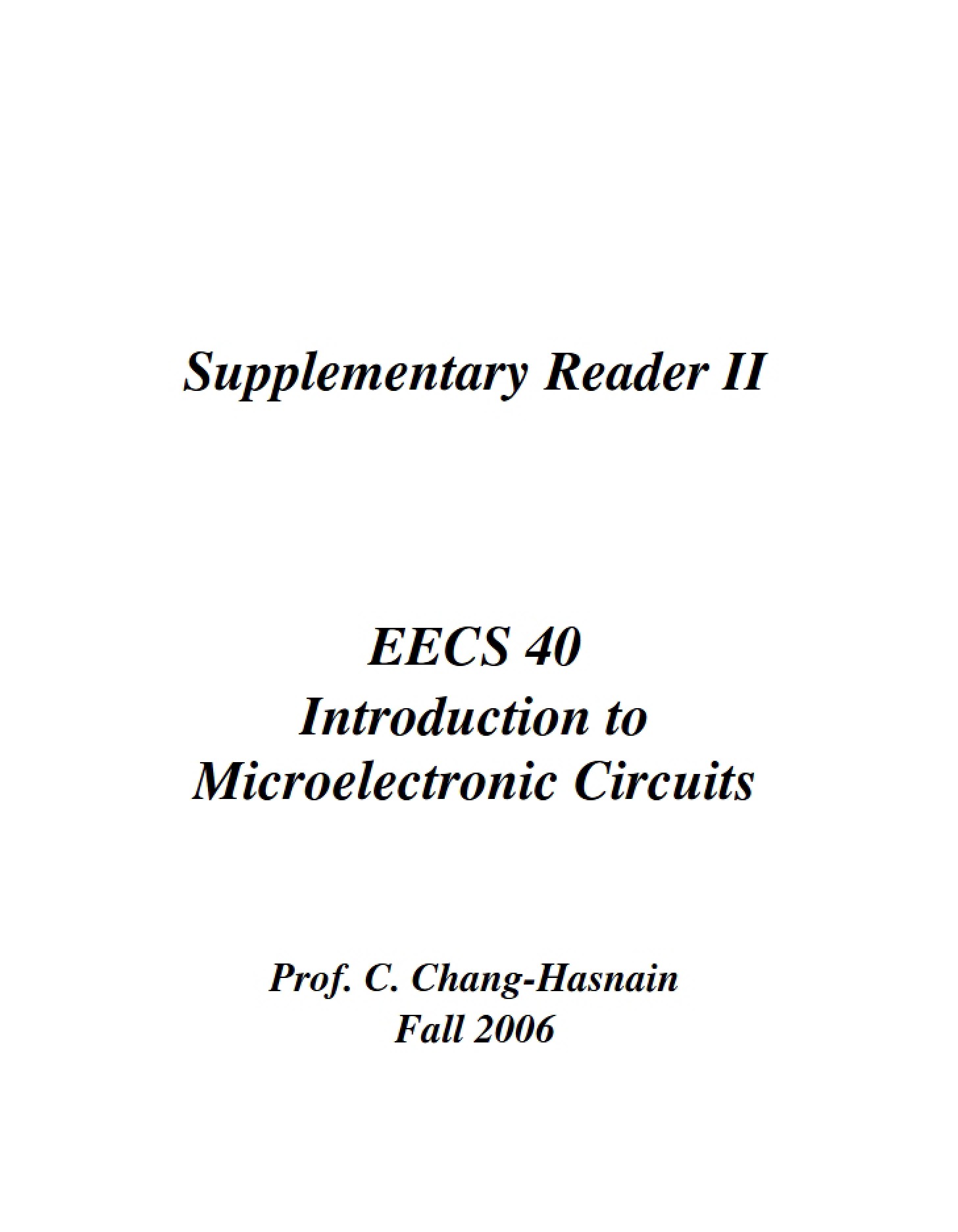 Diode Circuits (Chapter 2)