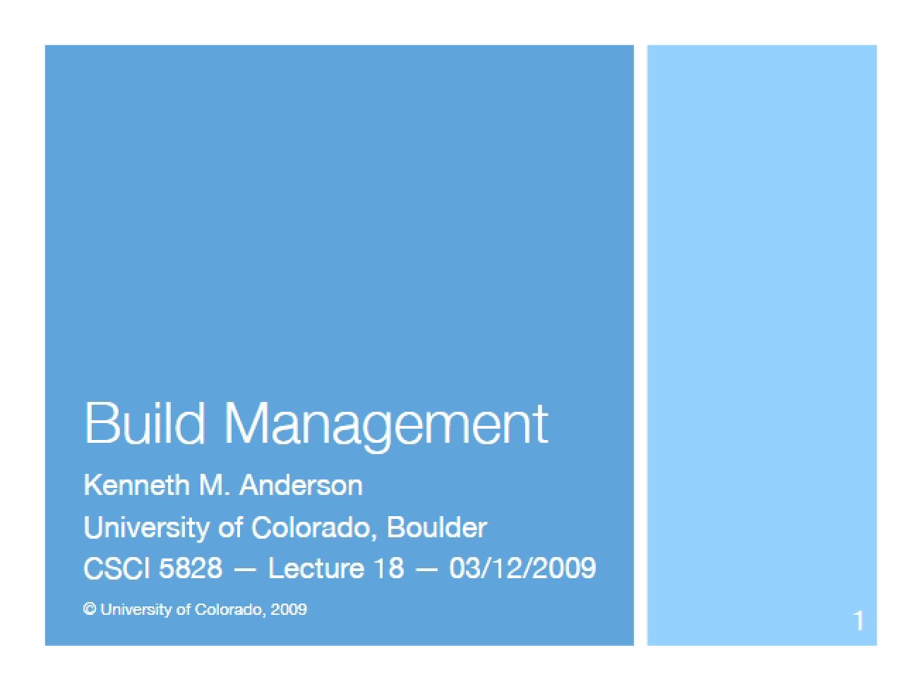 Overview of Build Management