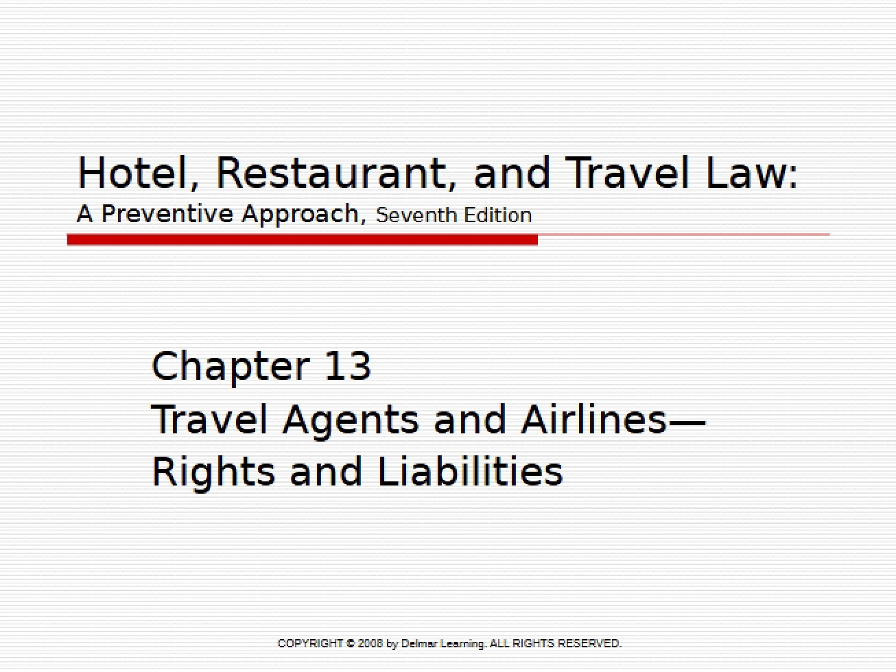 Chapter Thirteen Legal Aspects