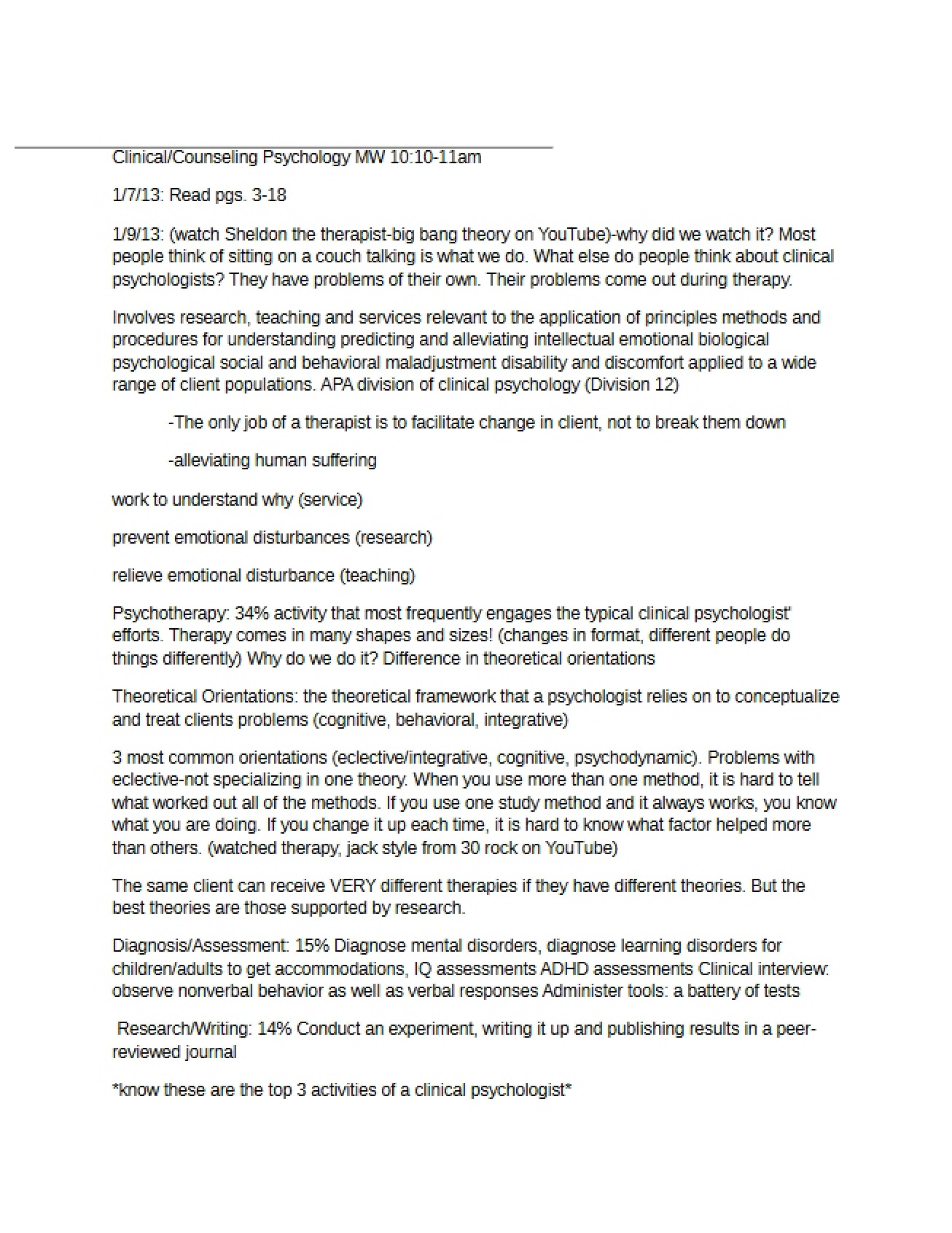 General Course Notes