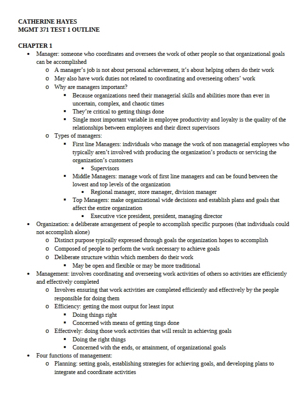 Principles of Management, Chapter 1