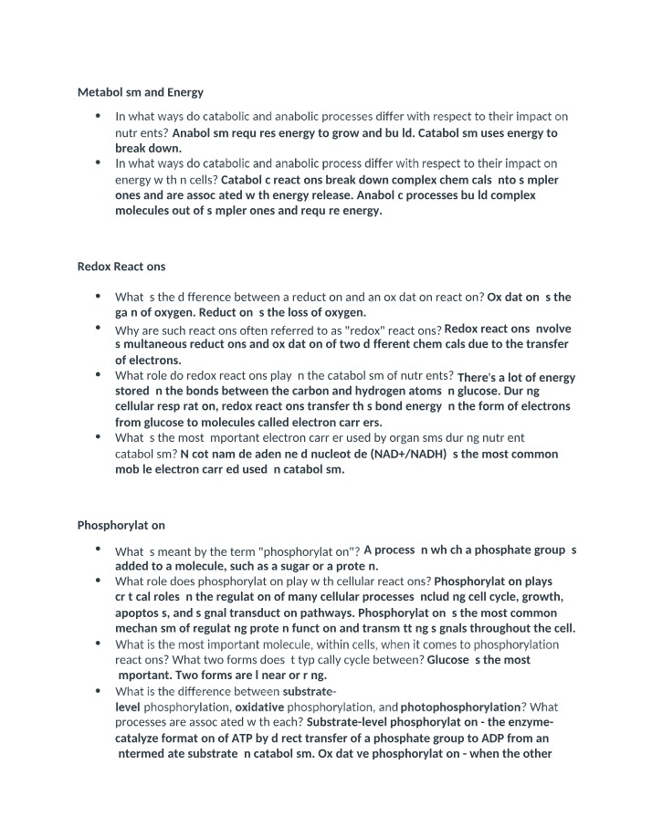 CYU Questions for Chapter 10