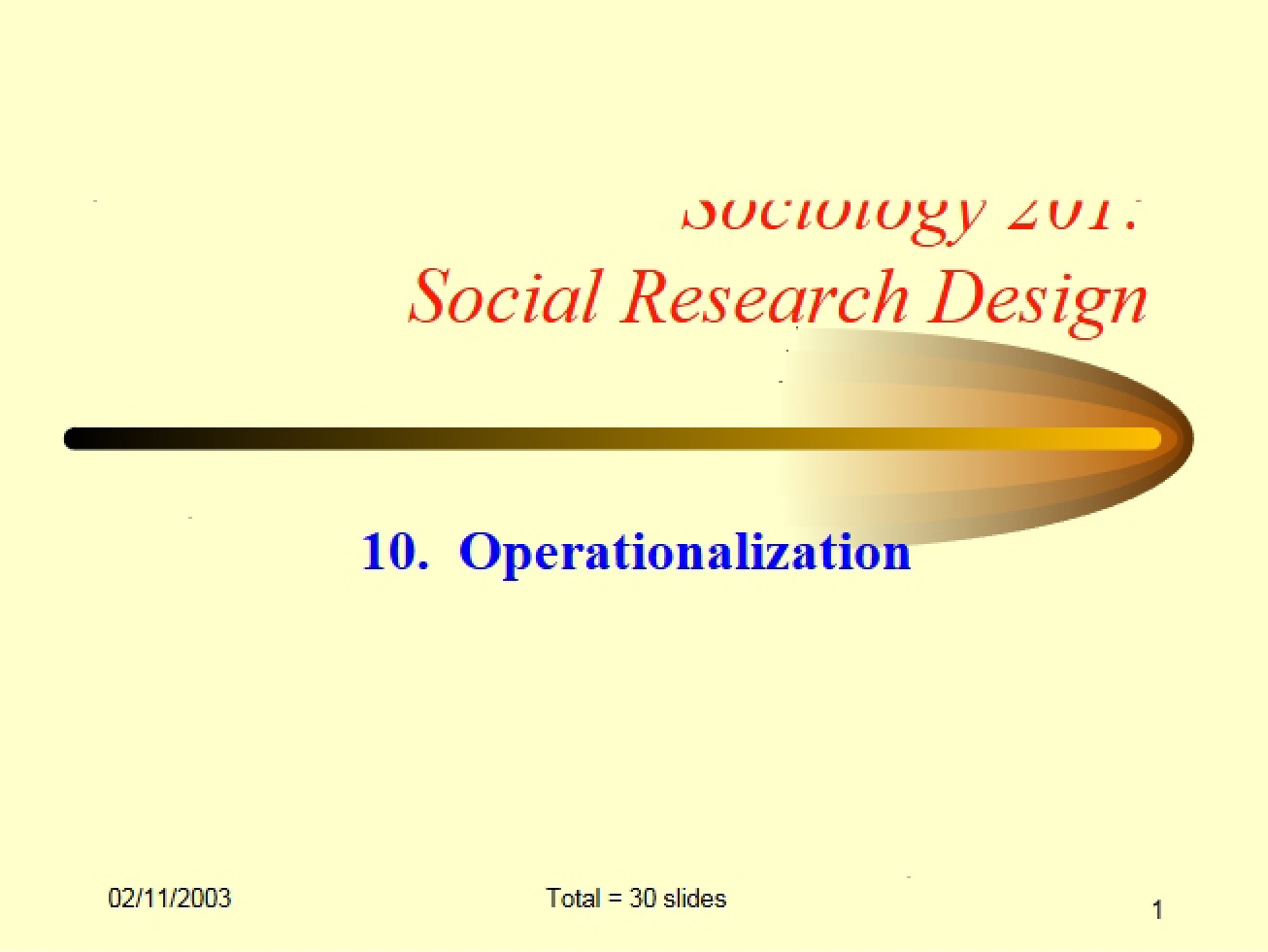 Research Operationalization