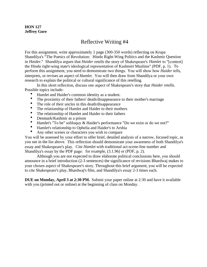 Writing Reflection #4