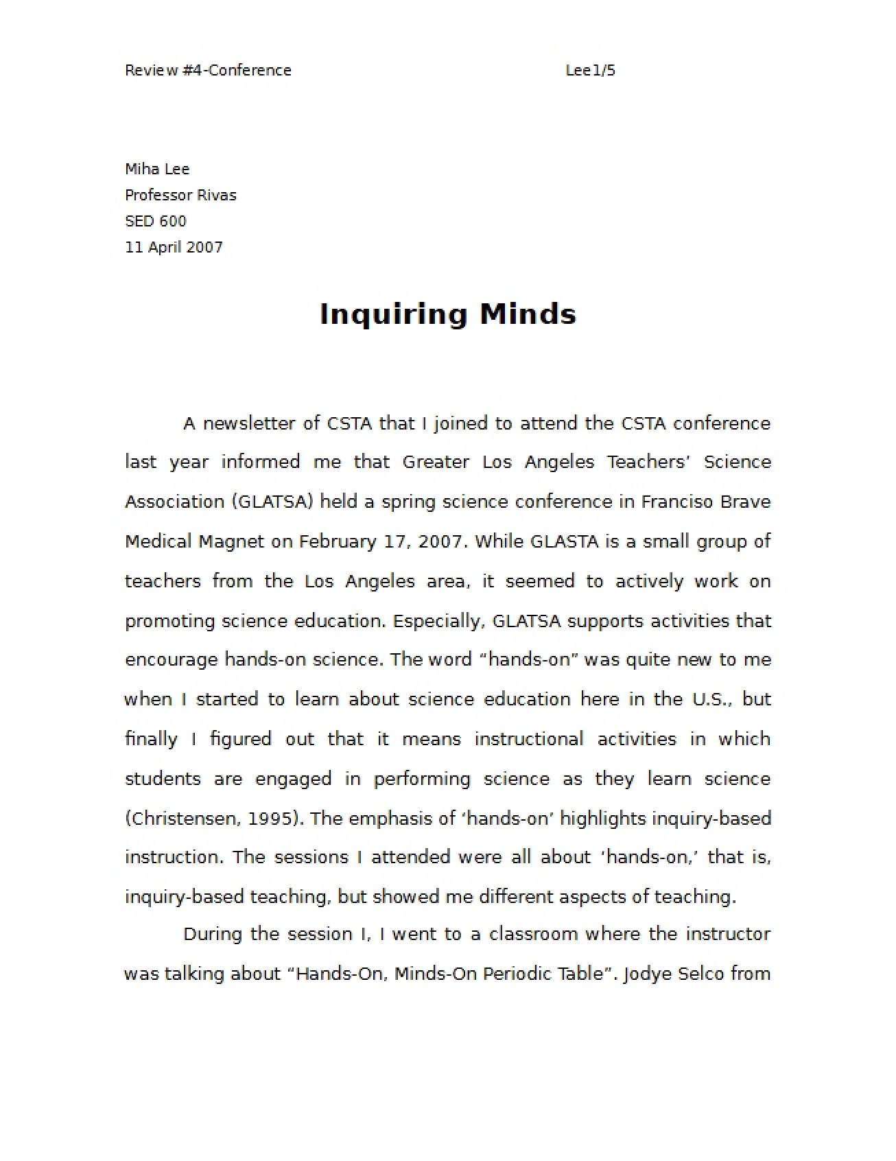 Minds of Inquiry