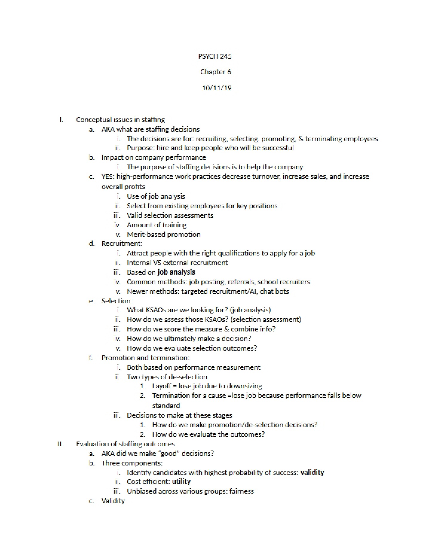 Staff Management
