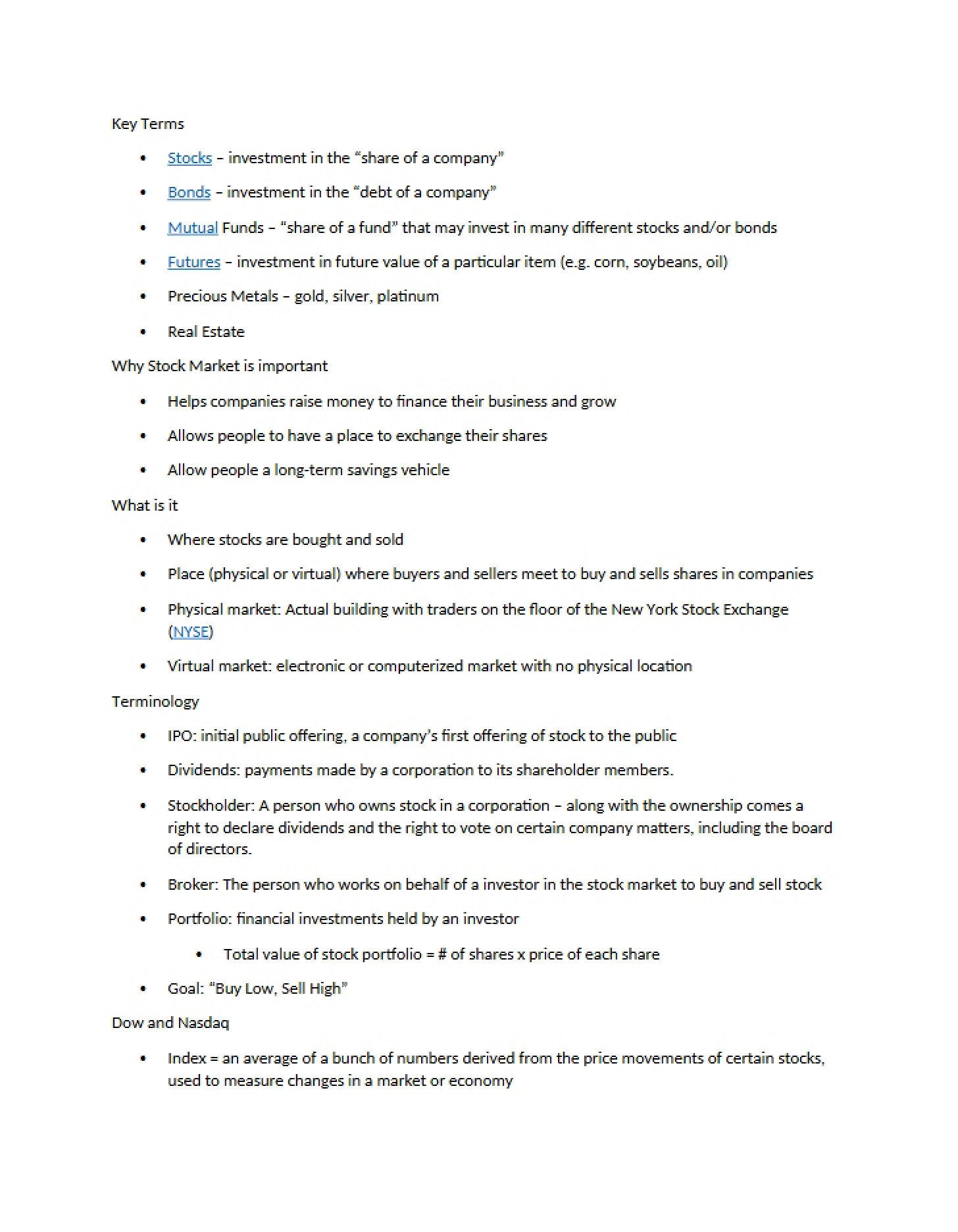 Terms and Definitions