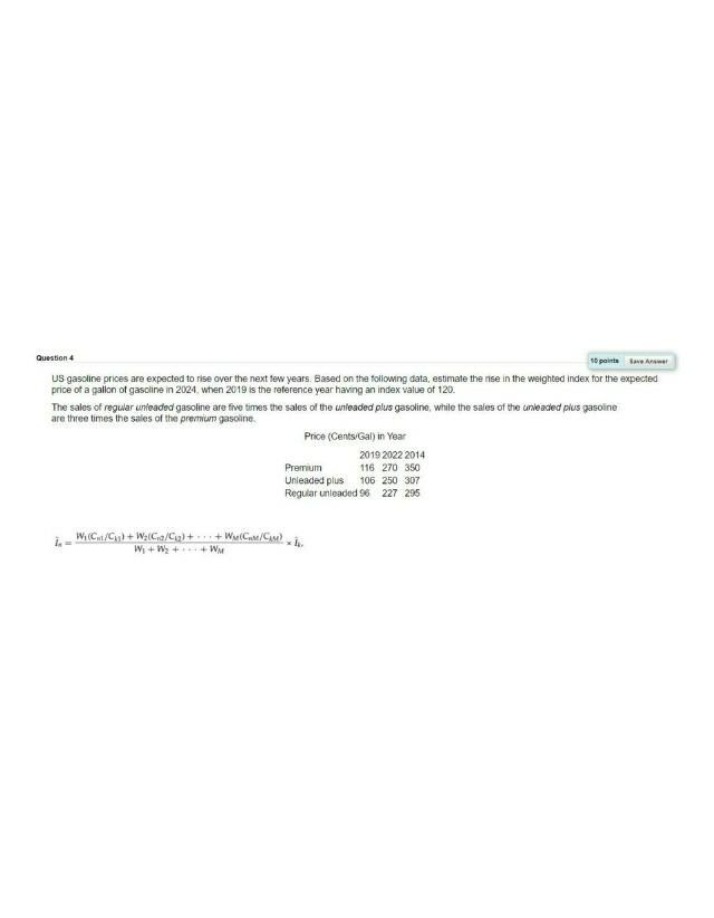 Estimating Gasoline Price Rises - Weighted Index Analysis