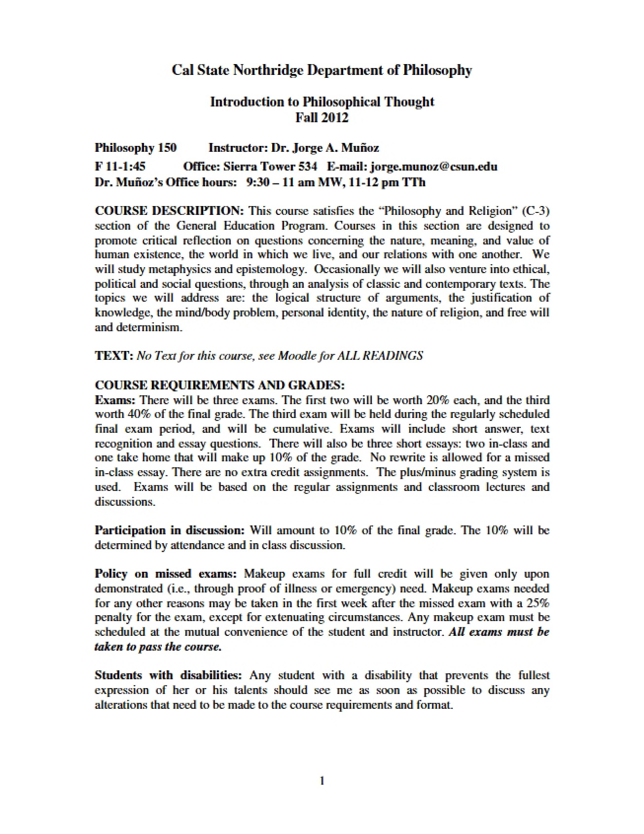 Fall 2012 Syllabus (PHIL 150)