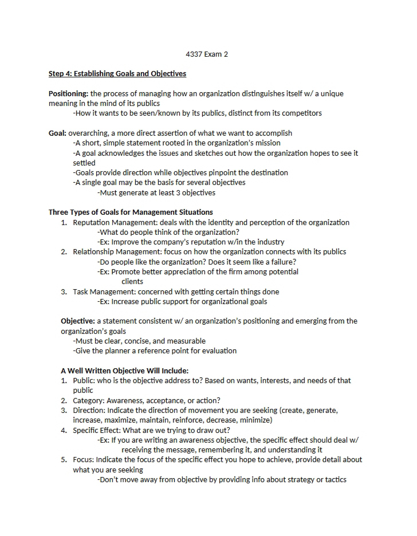 Second Examination