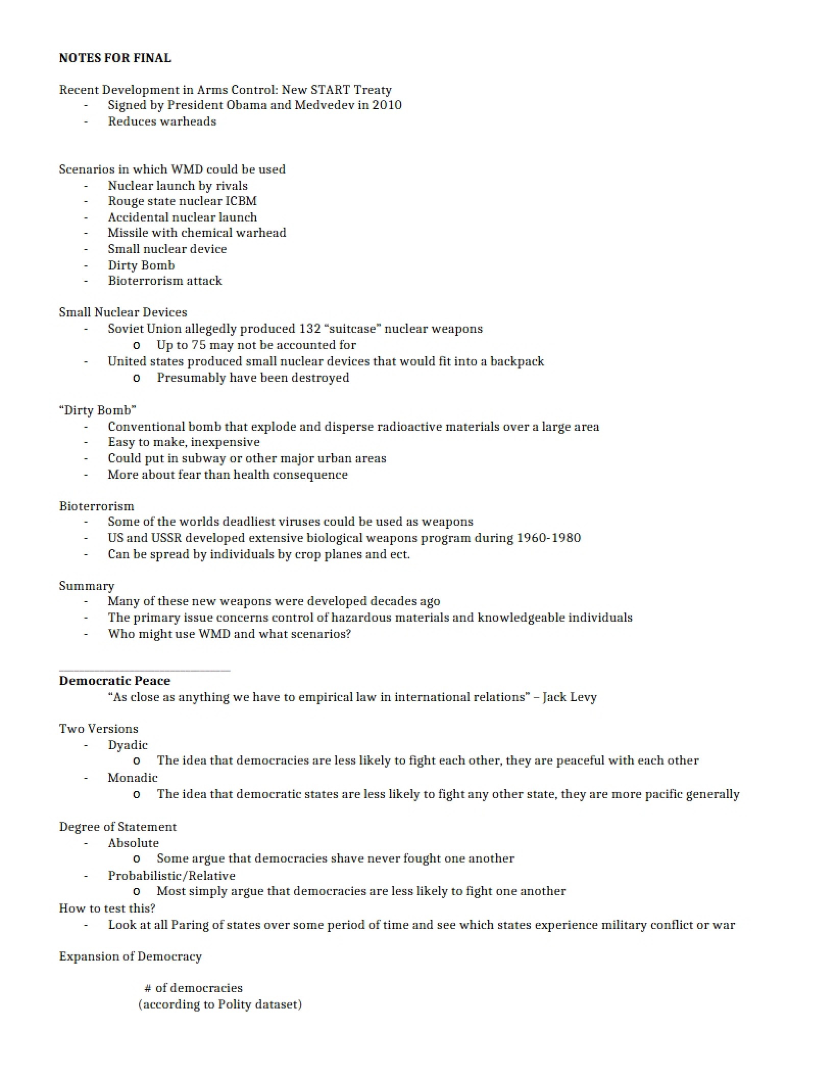 Final Exam Material