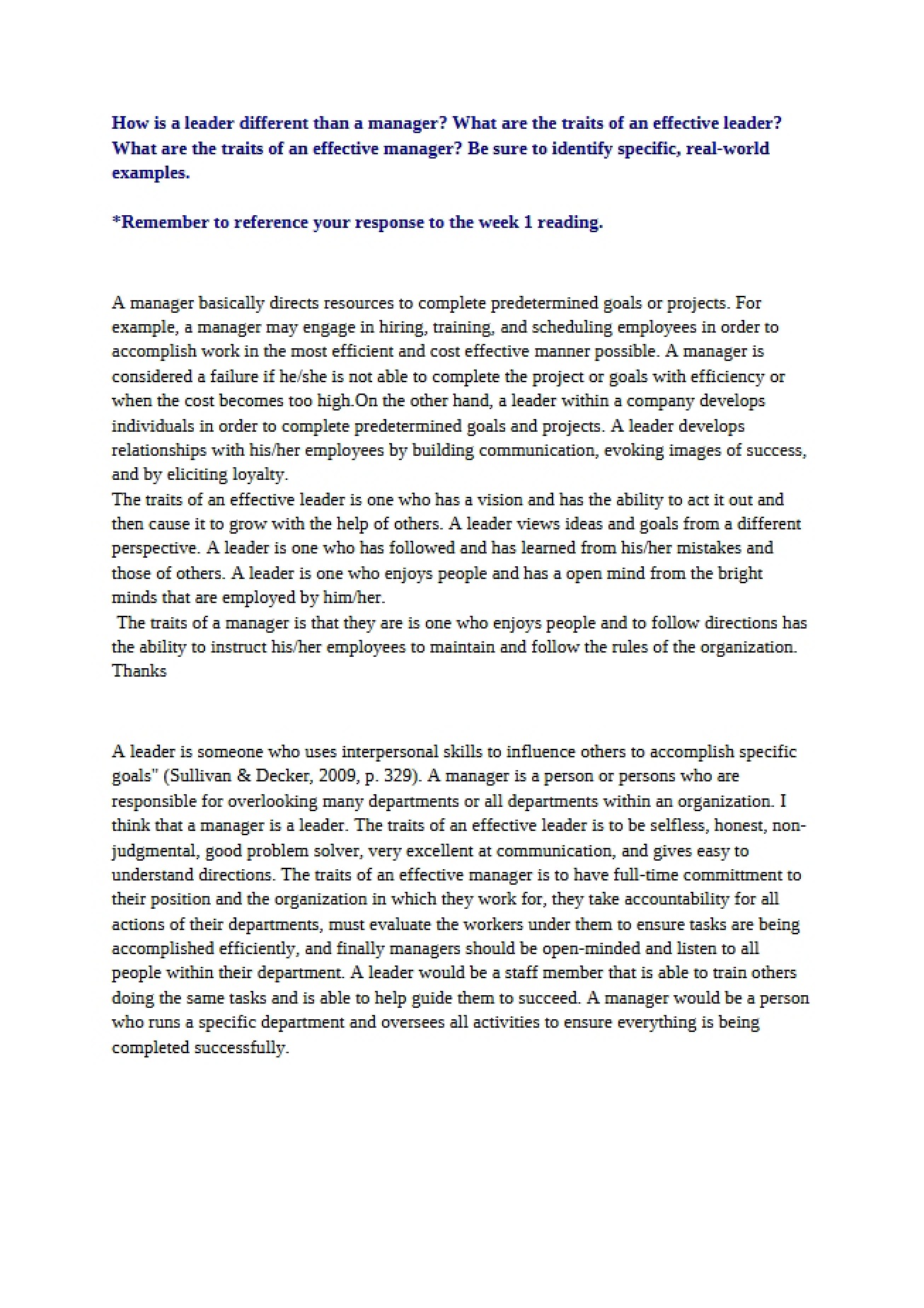 Notes on Course Material