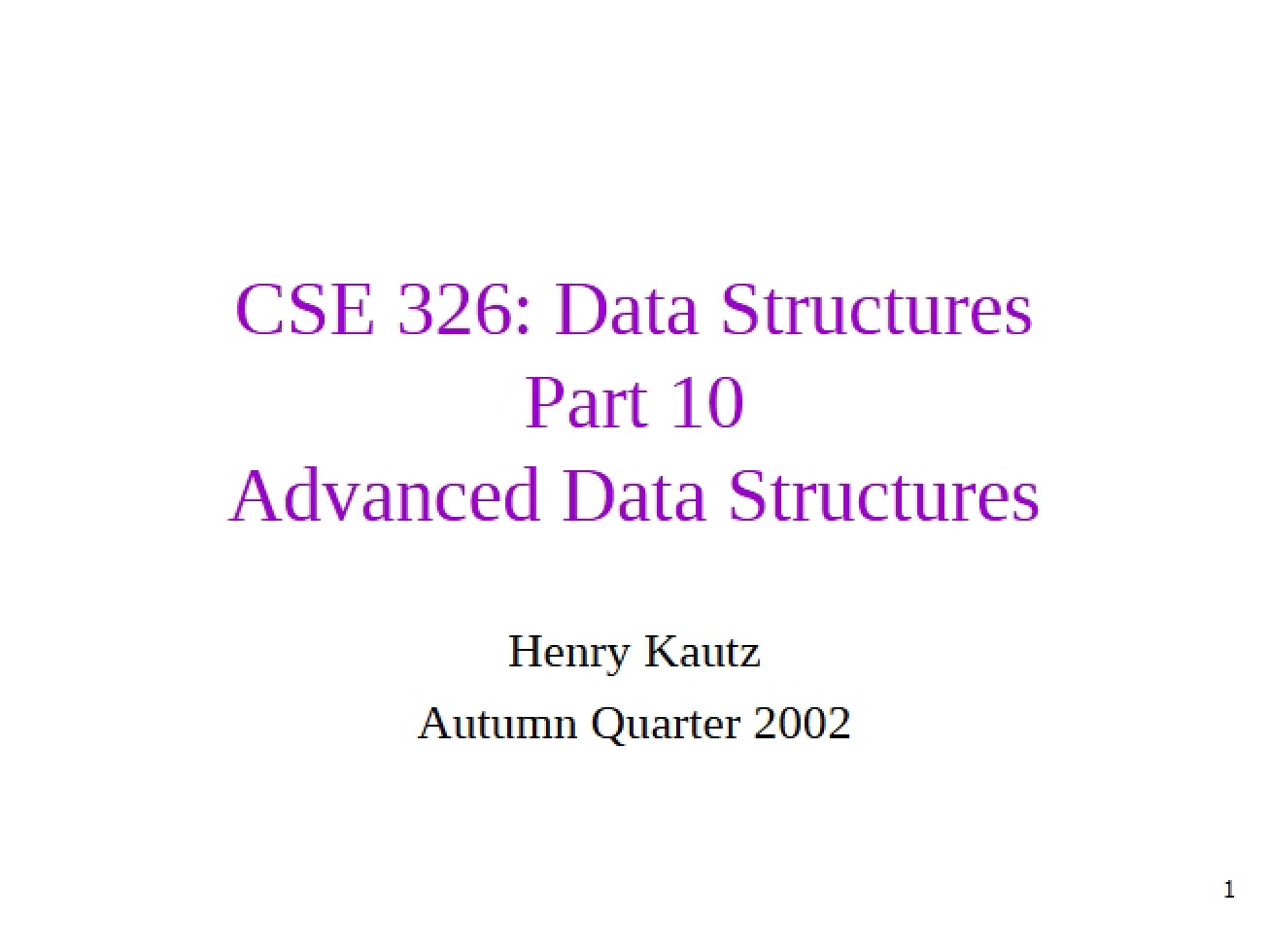 Data Structures (Advanced)