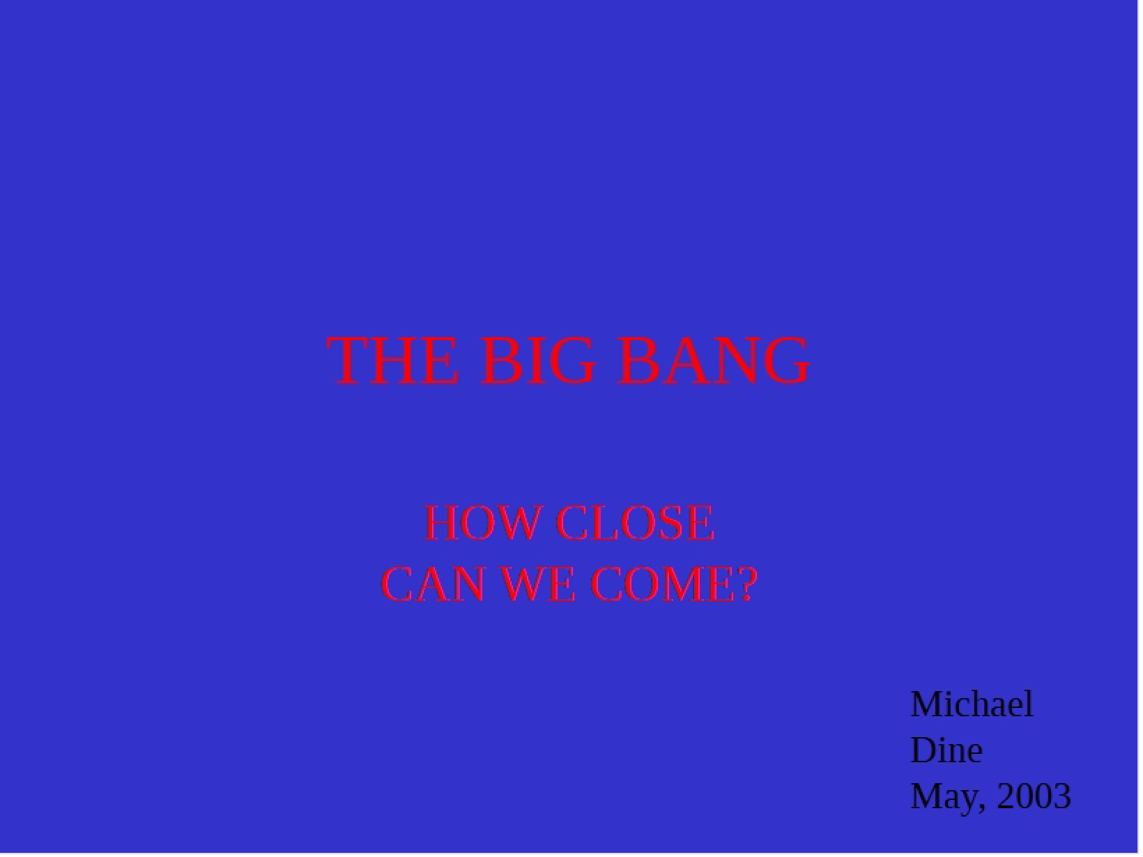 Big Bang Theory
