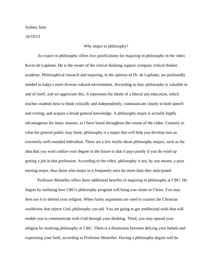 Why Major in Philosophy - Benefits and Insights
