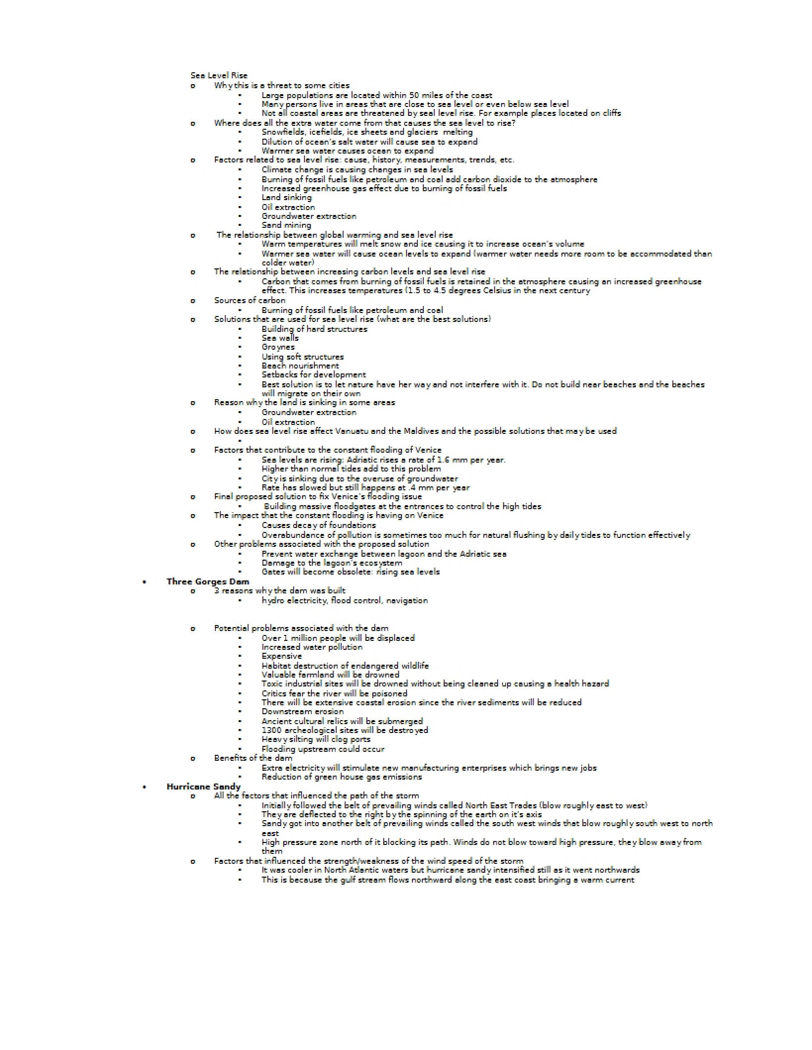 Lecture Notes Natural Disasters