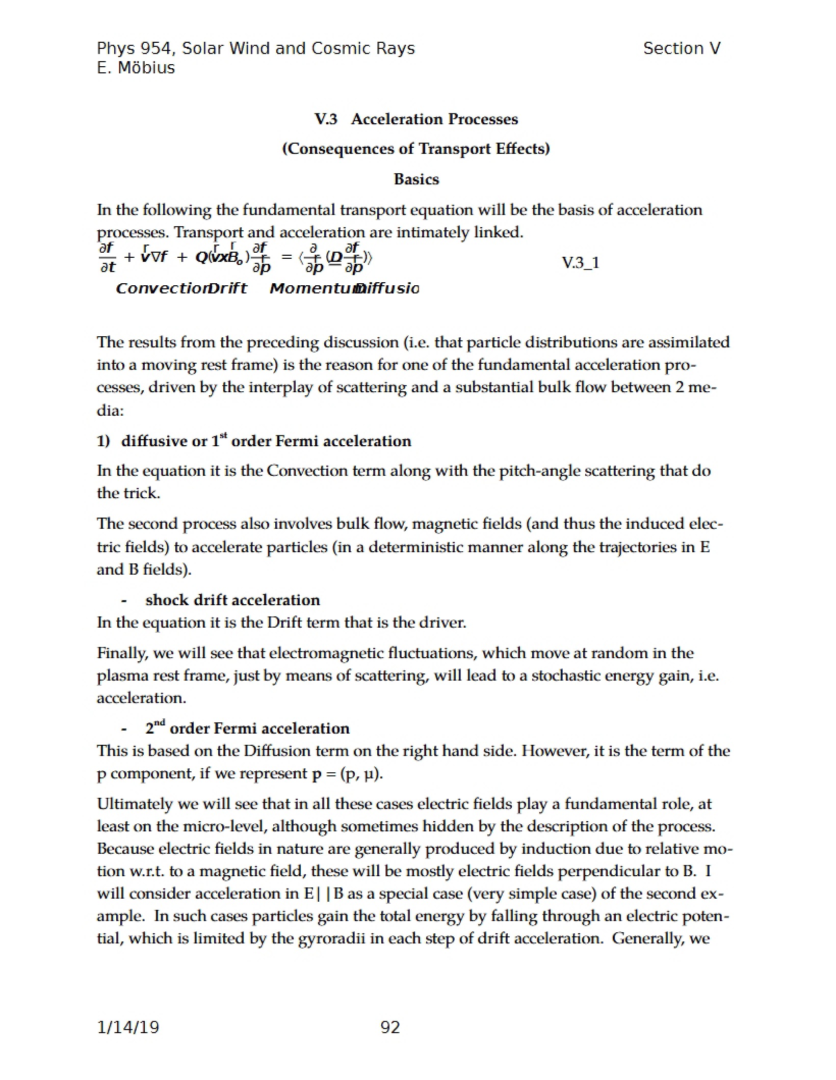 Processes of Acceleration