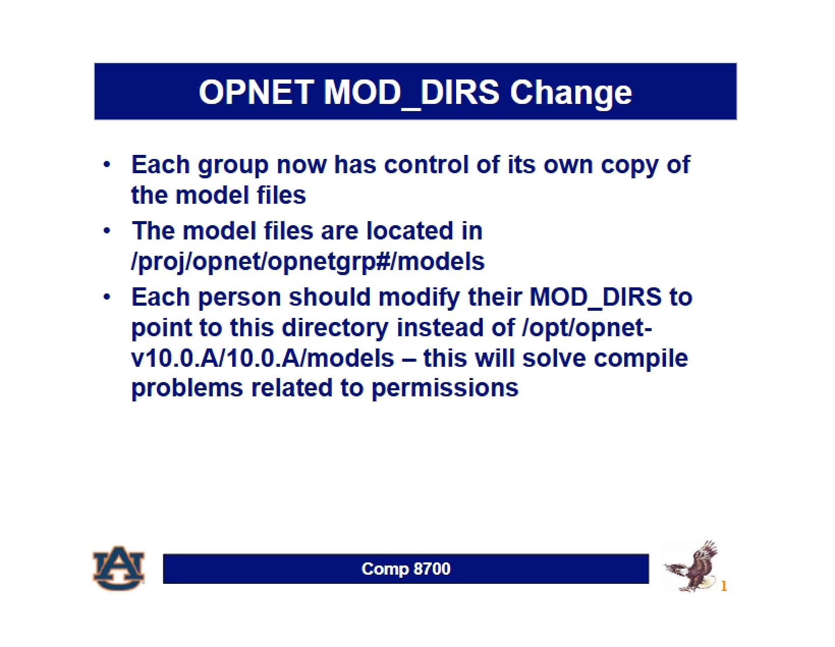 Changing MOD_DIRS in OPNET