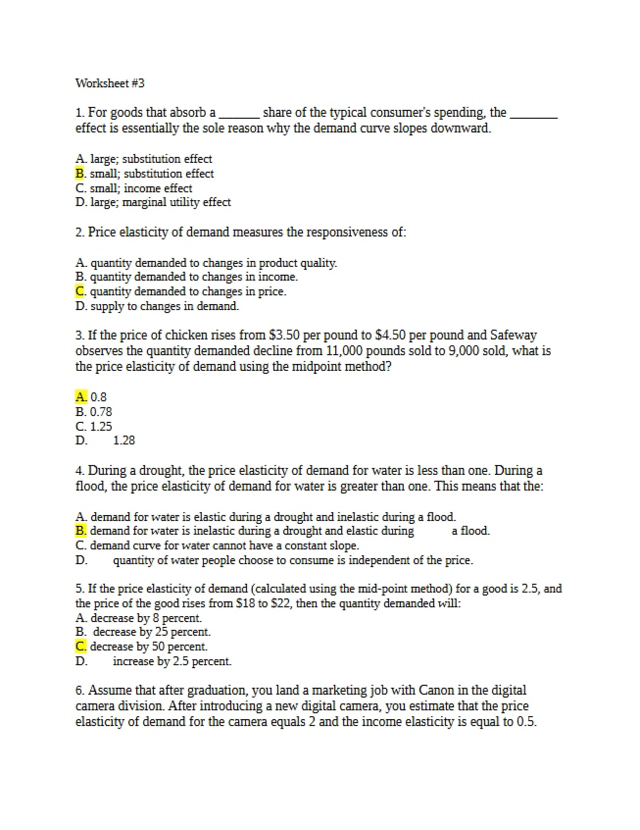 Problem Set Three for Recitation