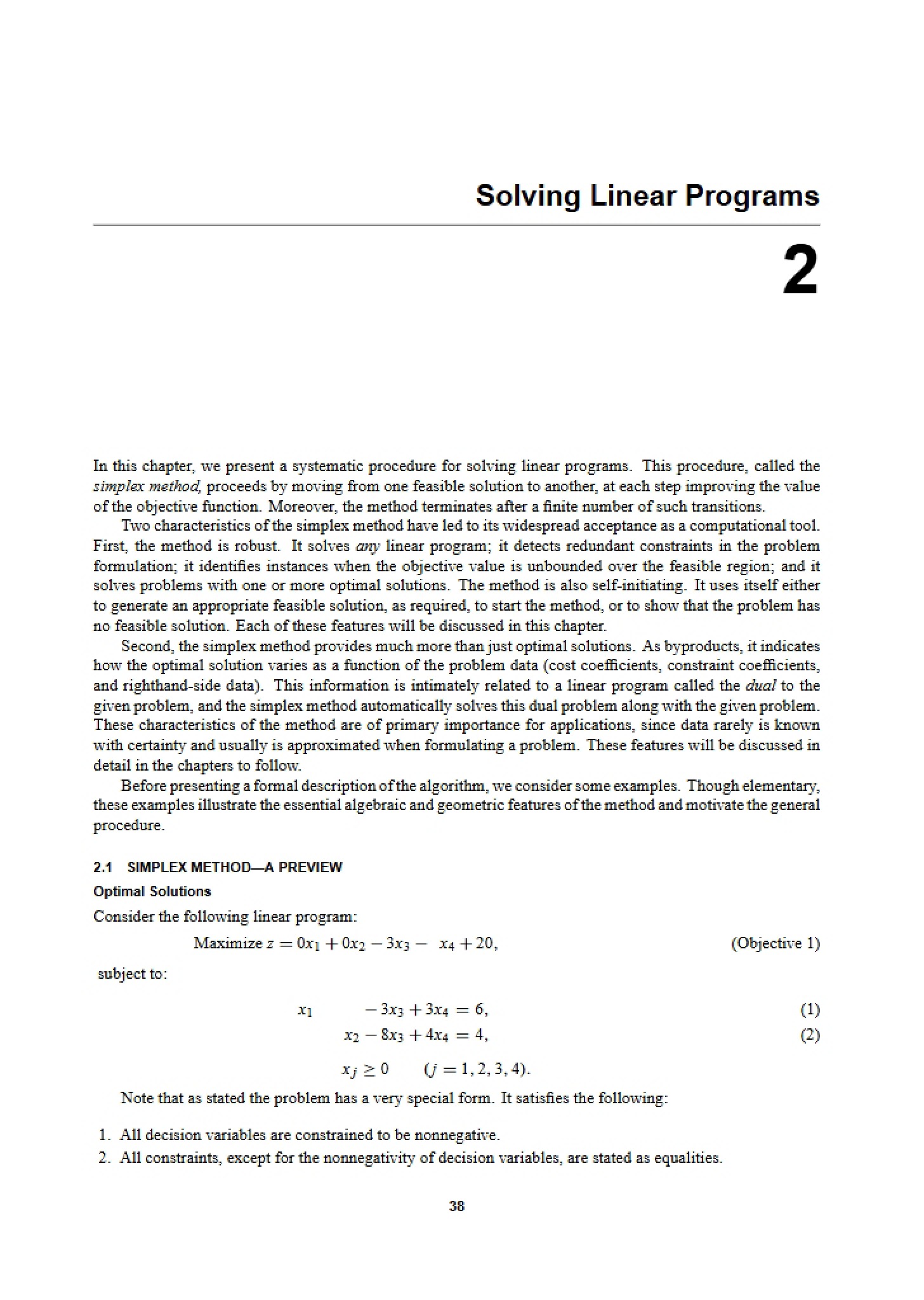 Linear Program Solving