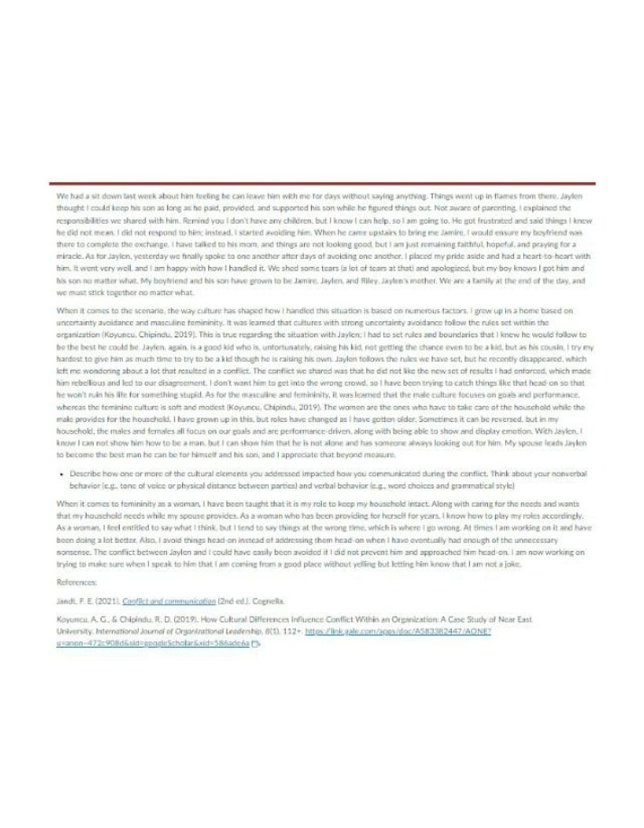 Case Study - Conflict and Communication