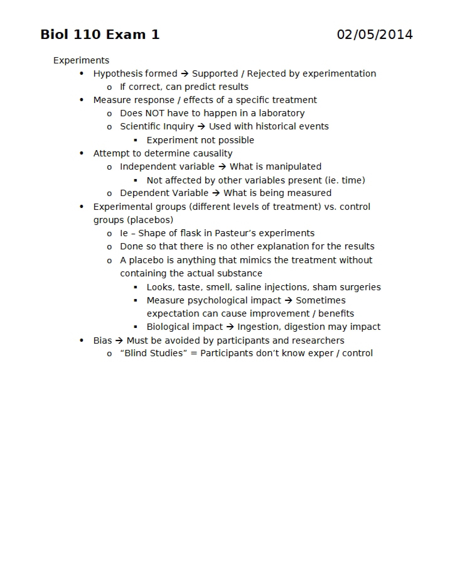 First Assessment