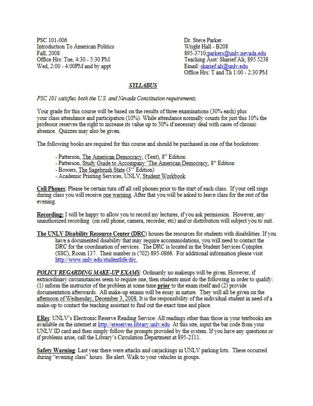 Section 015 American Politics Intro