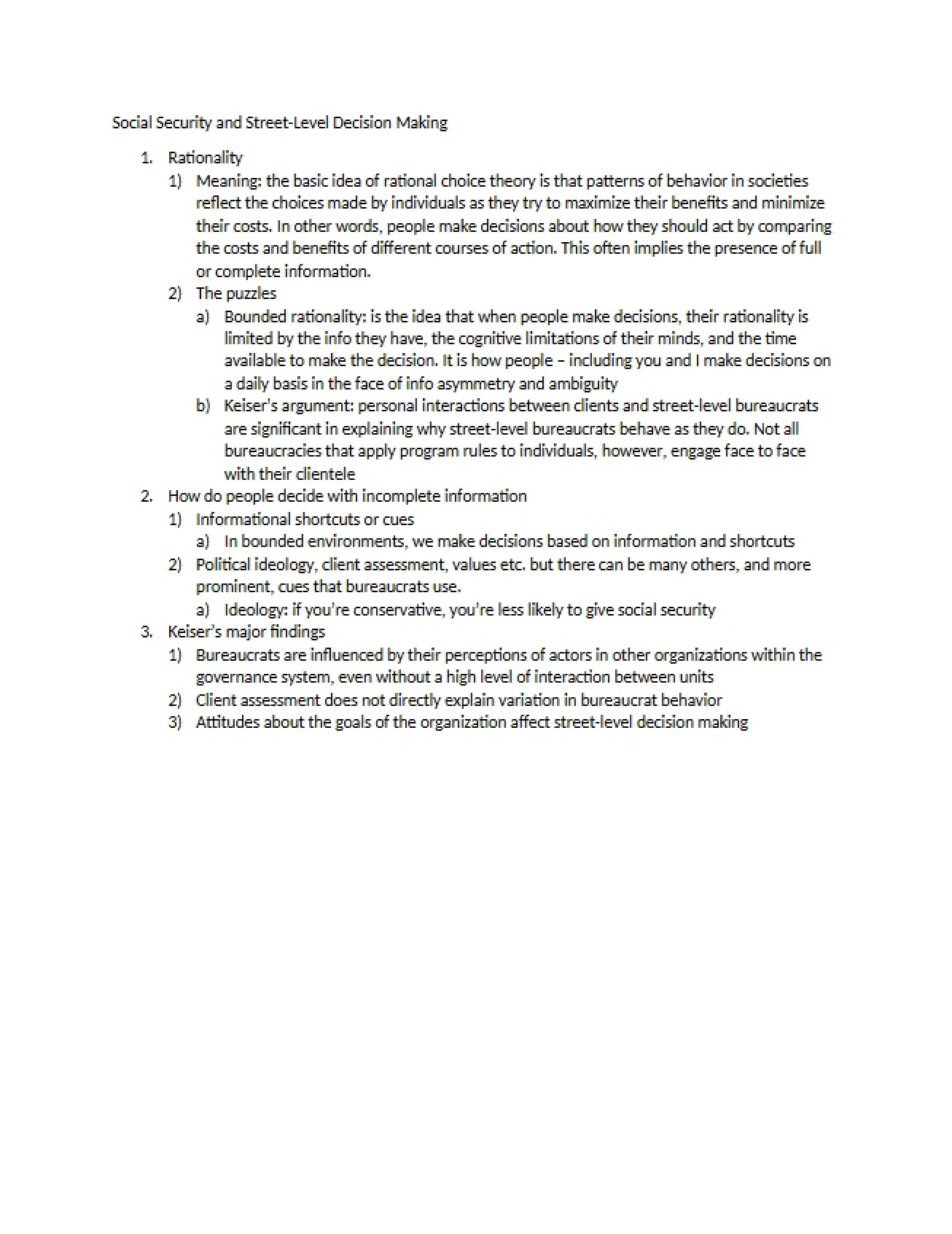 Social Security and Street-Level Decision Making