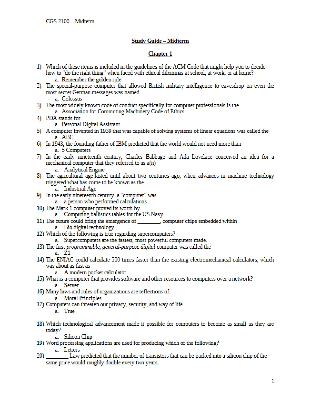 Microcomputer Applications Midterm