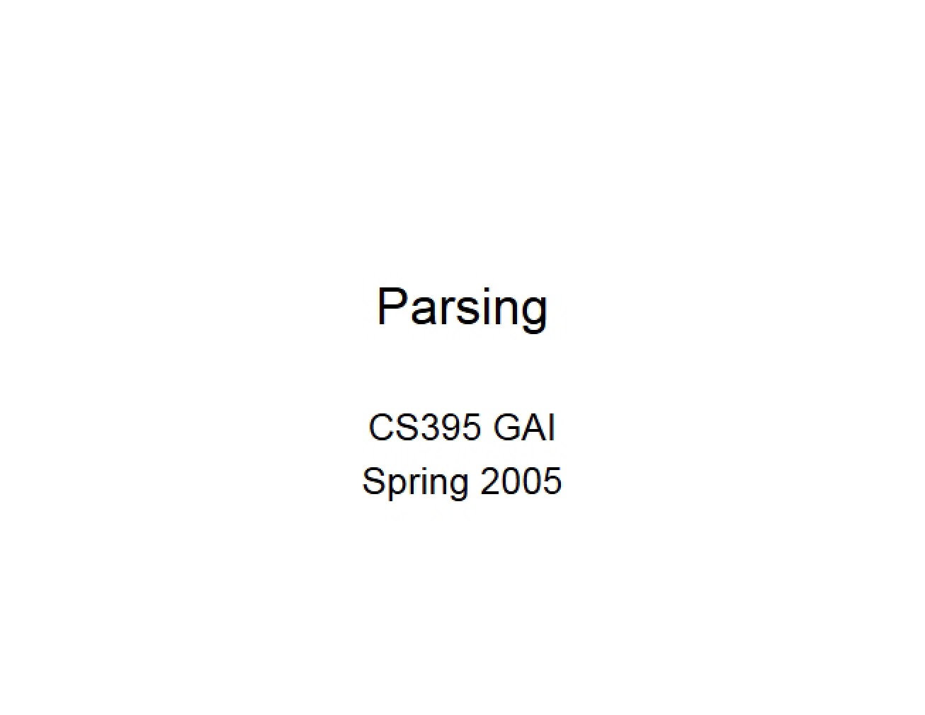 Code Parsing
