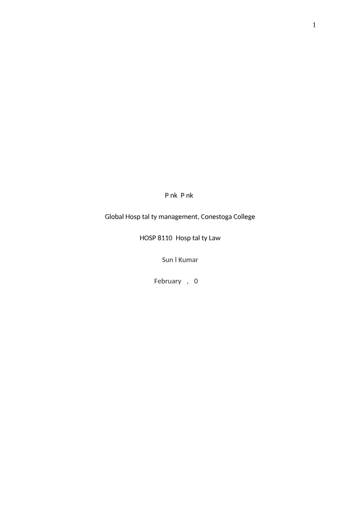 Duty of Care and Proximate Relationships in Hospitality Law
