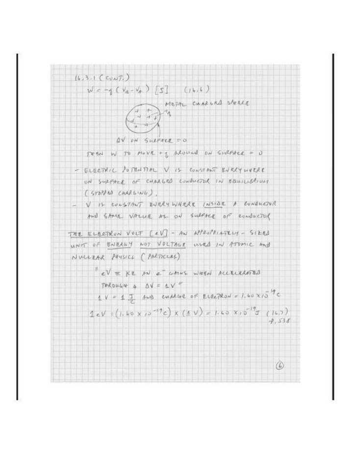 Electric Potential and Electron Volts Notes