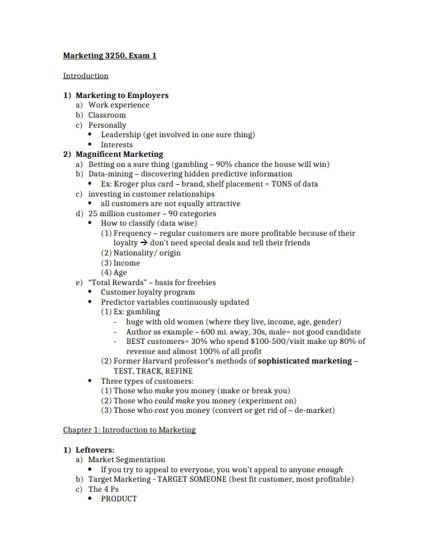 First Examination