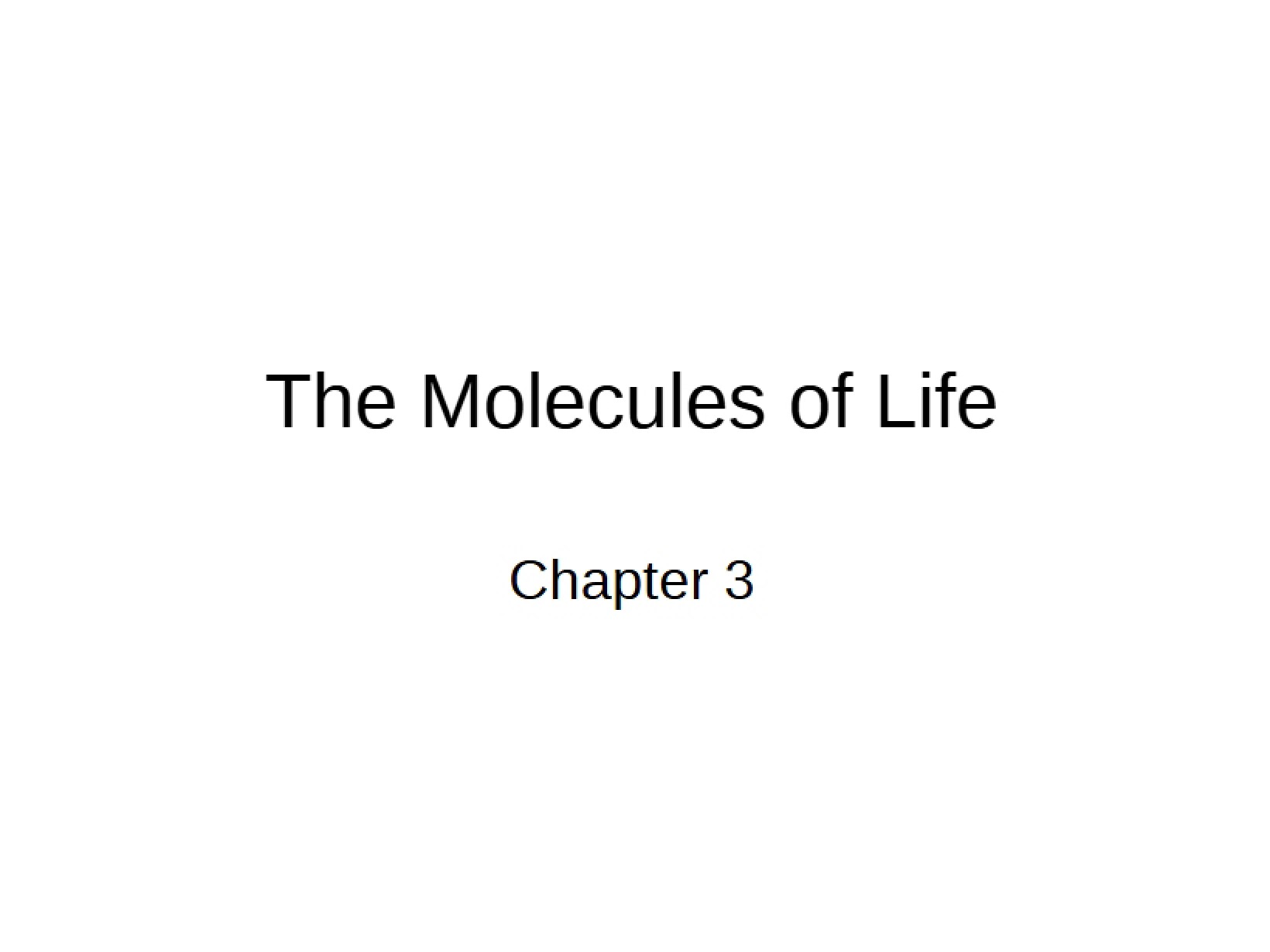 Life Molecules
