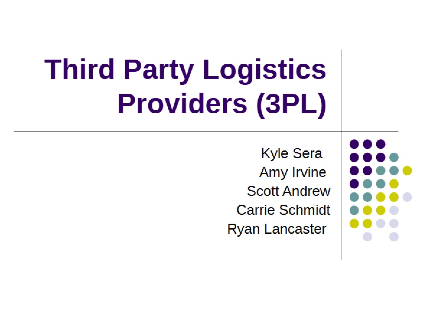 Logistics Providers (Third Party)