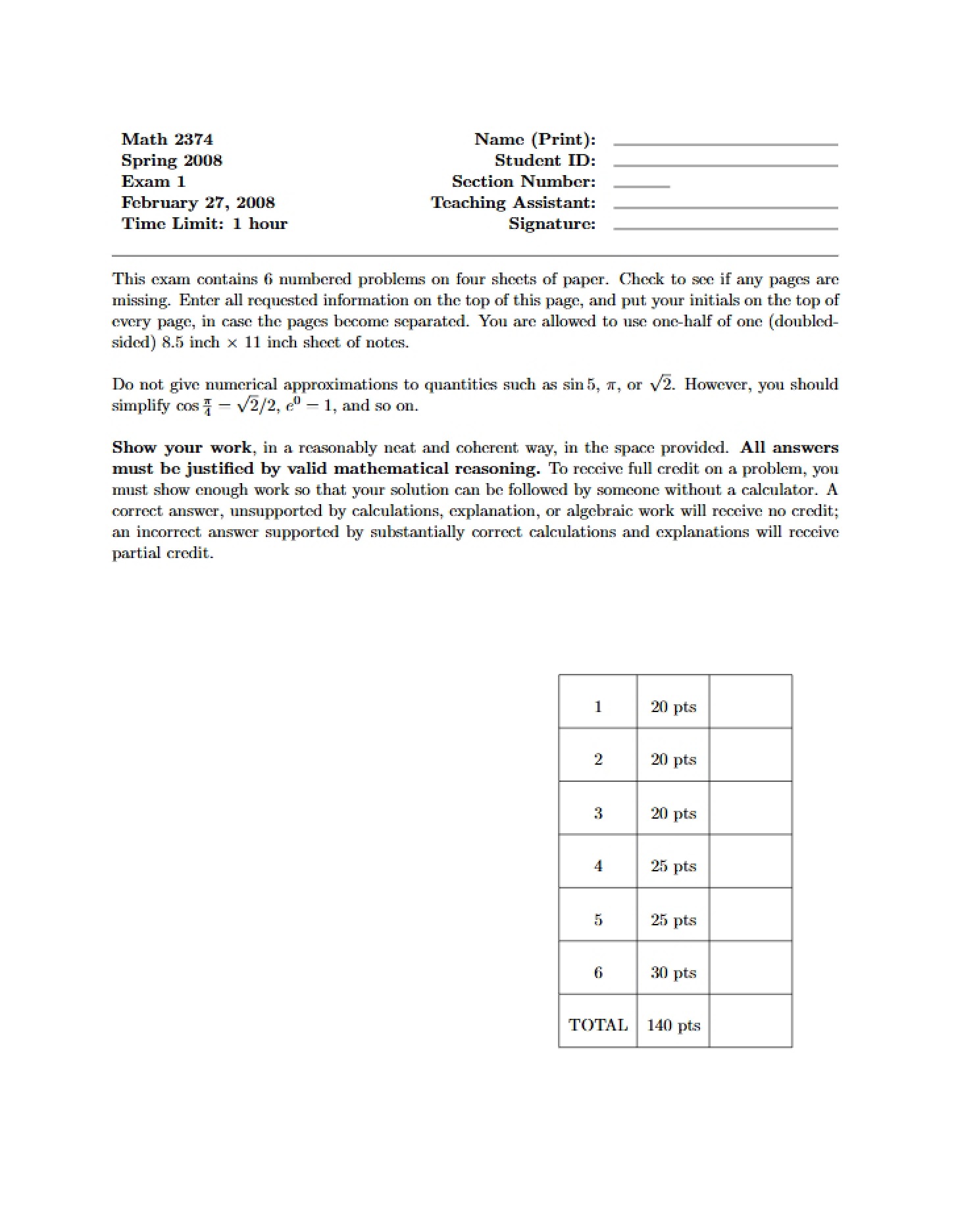 Test Paper