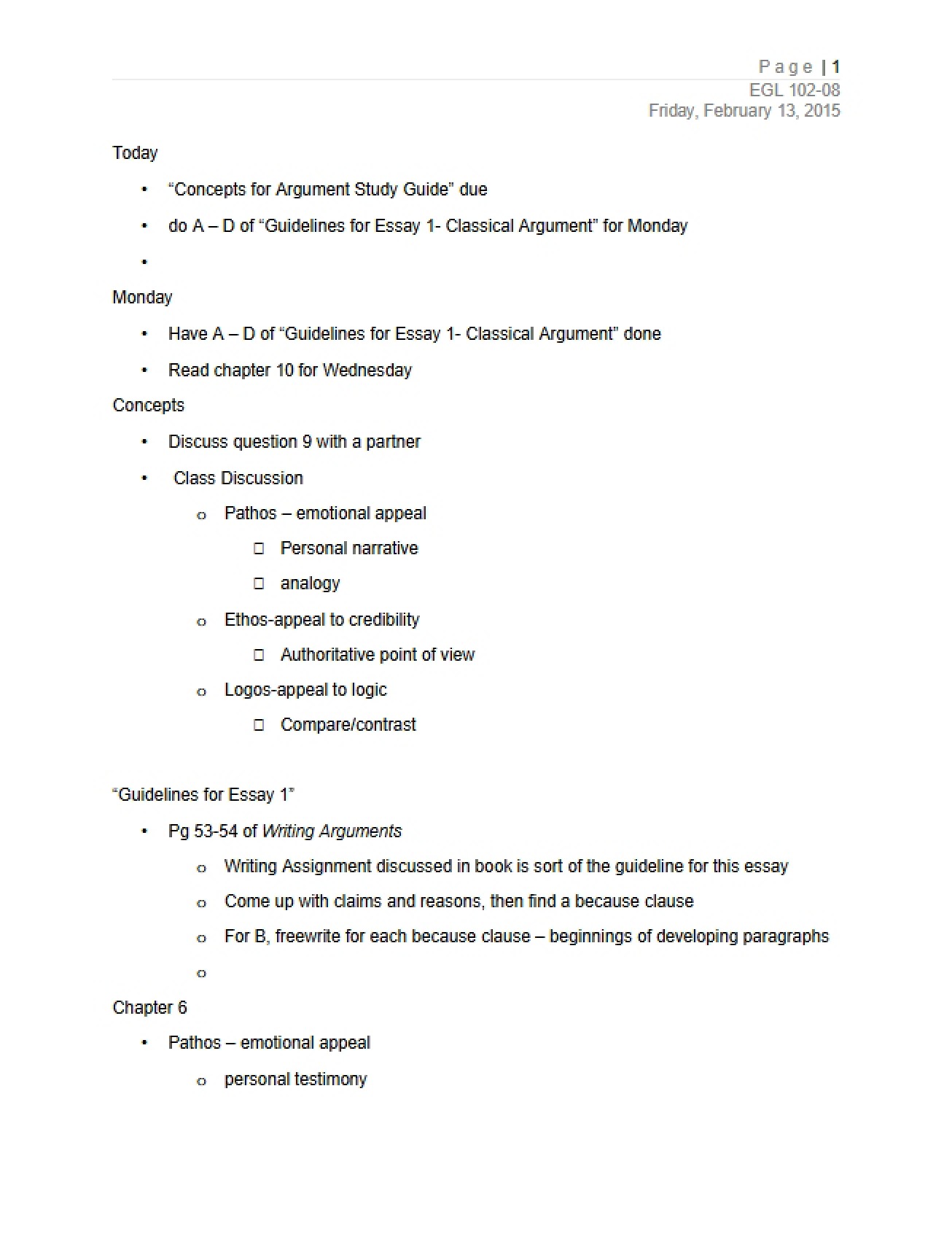 Argumentation Concepts Study Guide