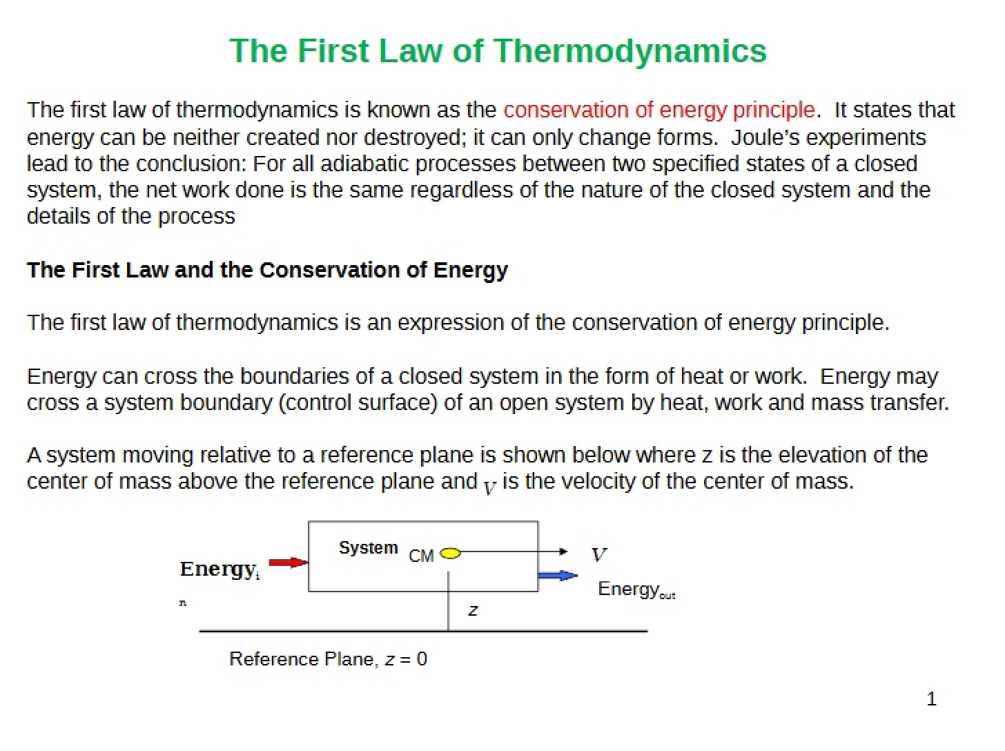 Thermodynamics First Law