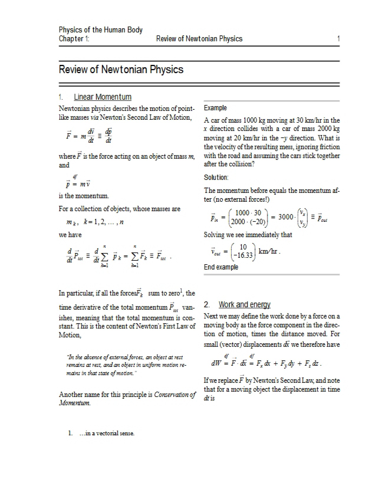 Newtonian Physics Review