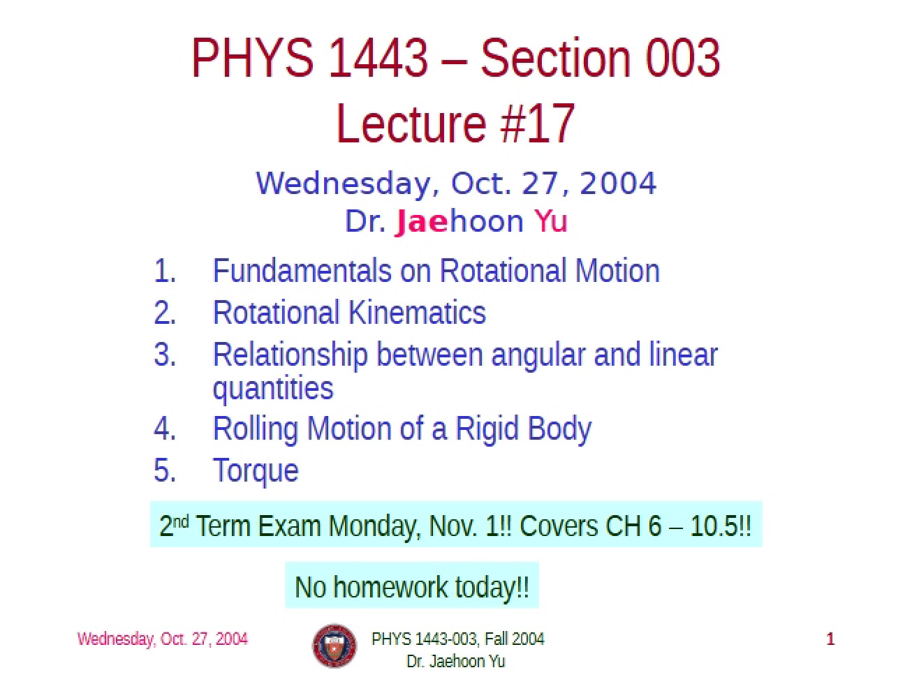 Rotational Motion Fundamentals