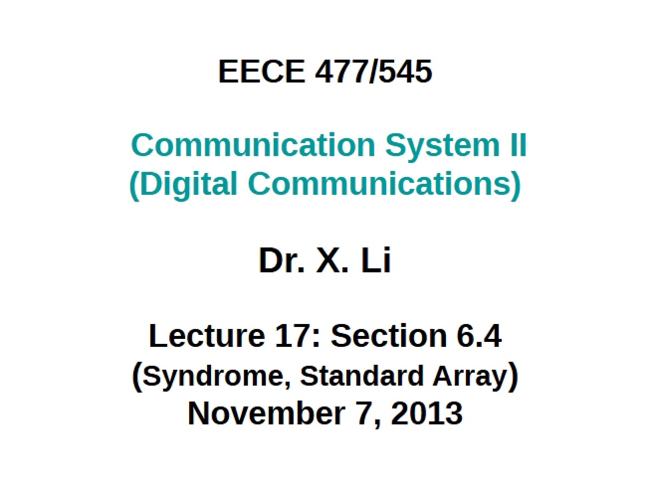 Guide to Syndromes and Standard Arrays