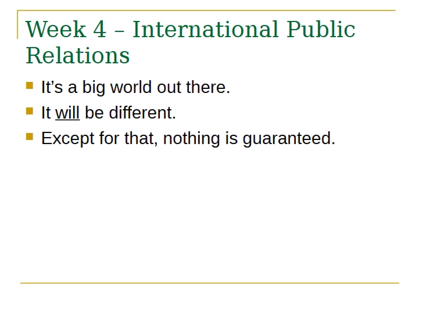 Global Public Relations