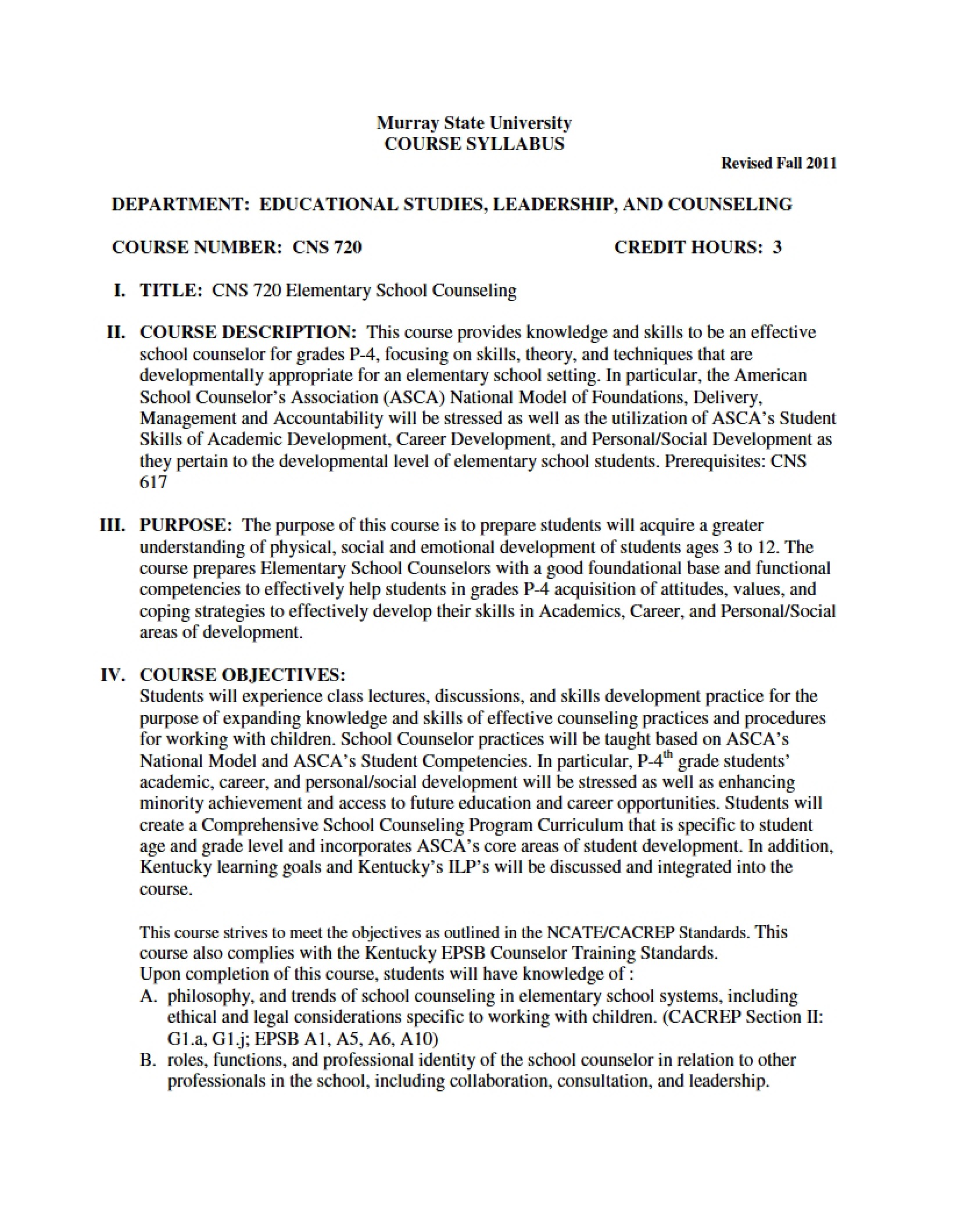 Syllabus - 5 Pages