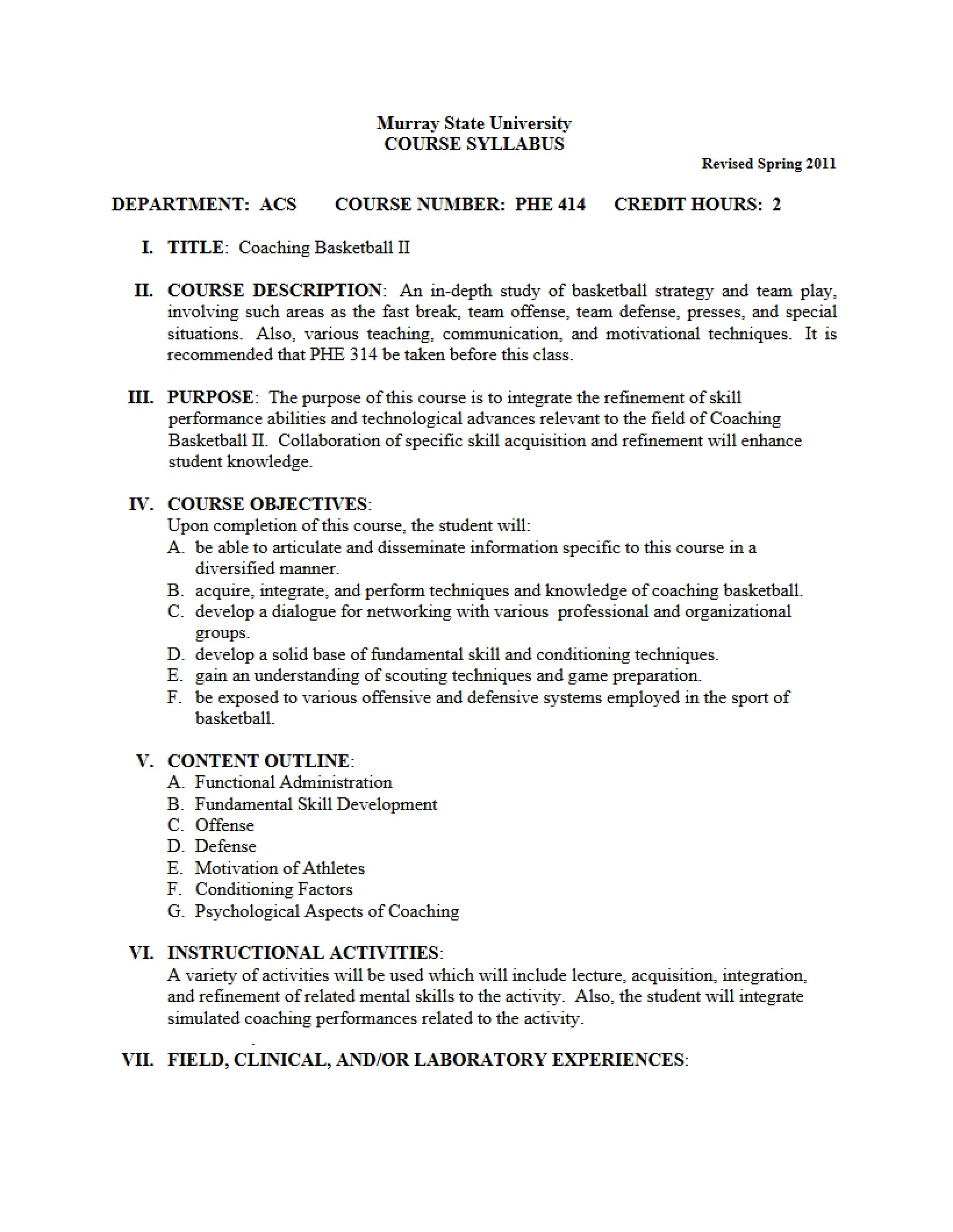 Syllabus