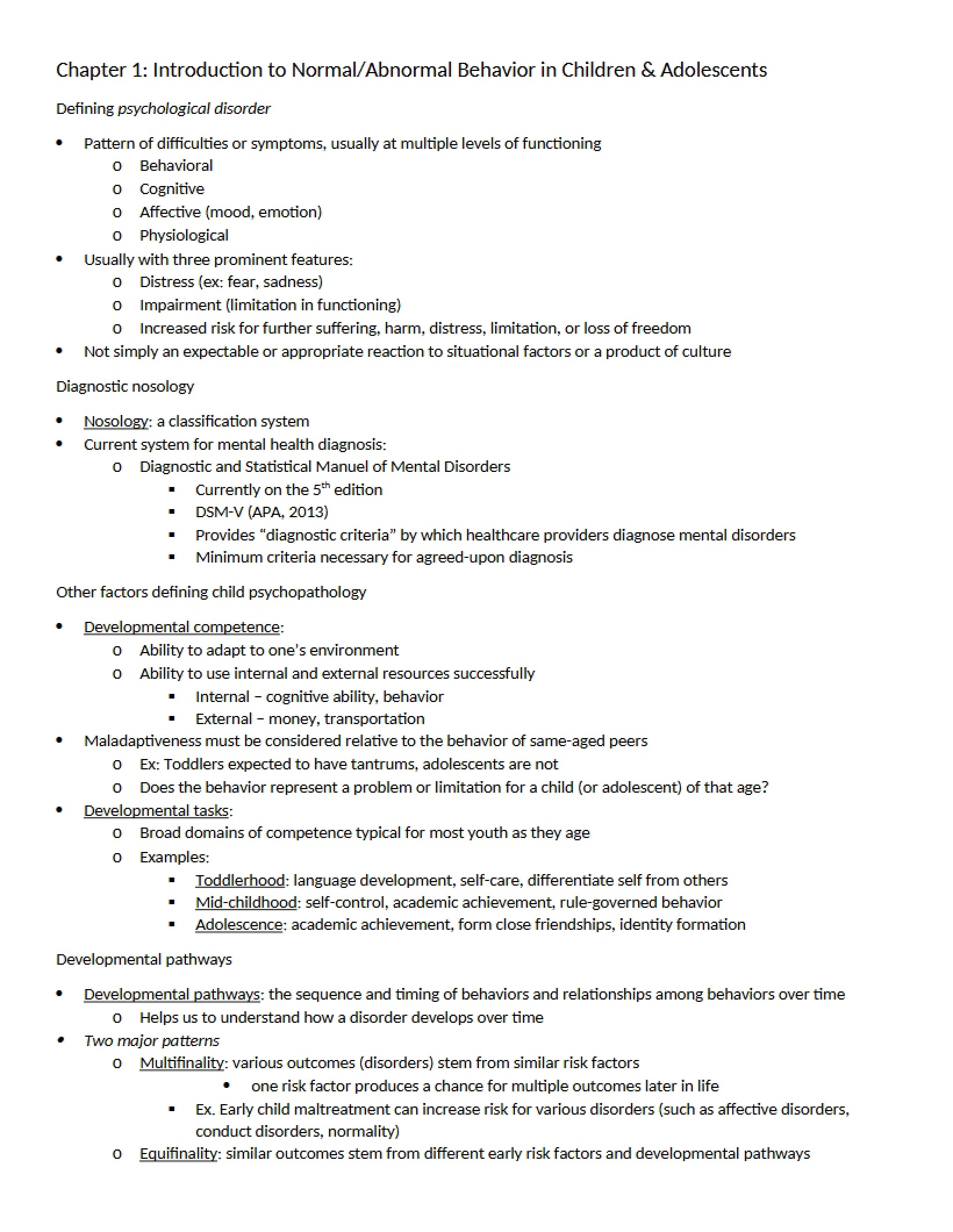 Normal vs Abnormal Behavior in Youth Intro