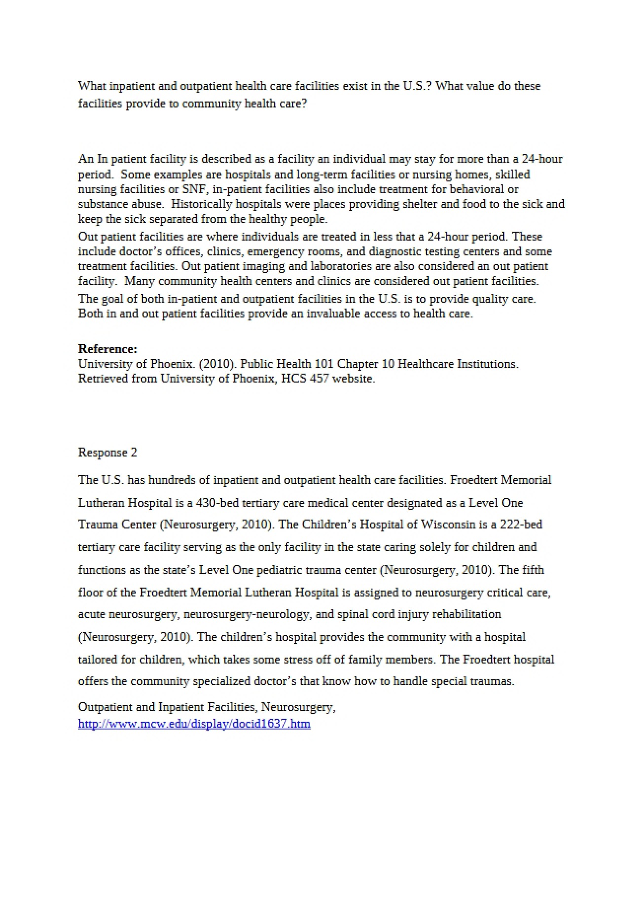 Written Report
