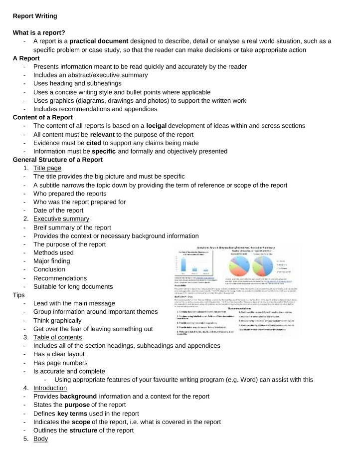Referencing and Report Writing