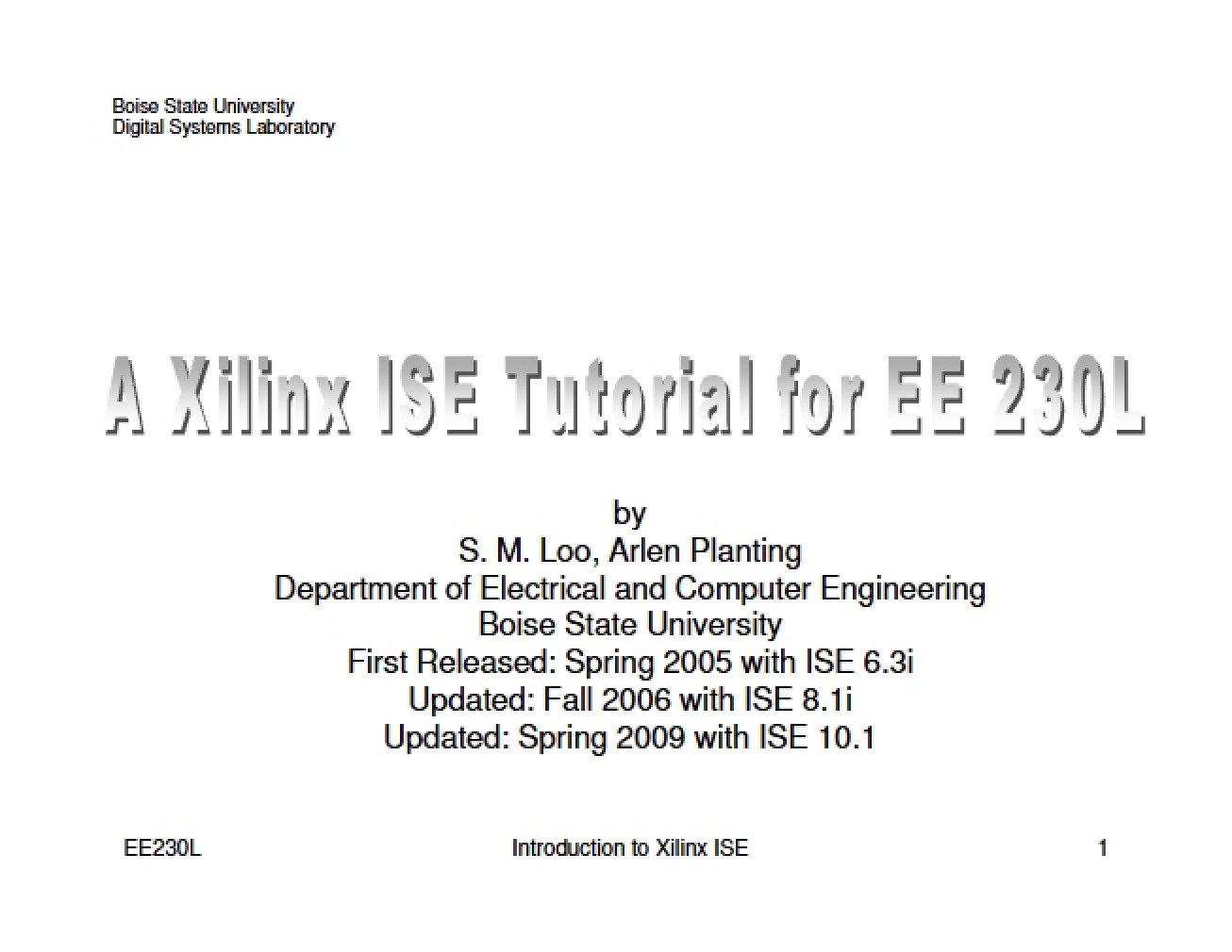 Introduction to the Xilinx ISE Software