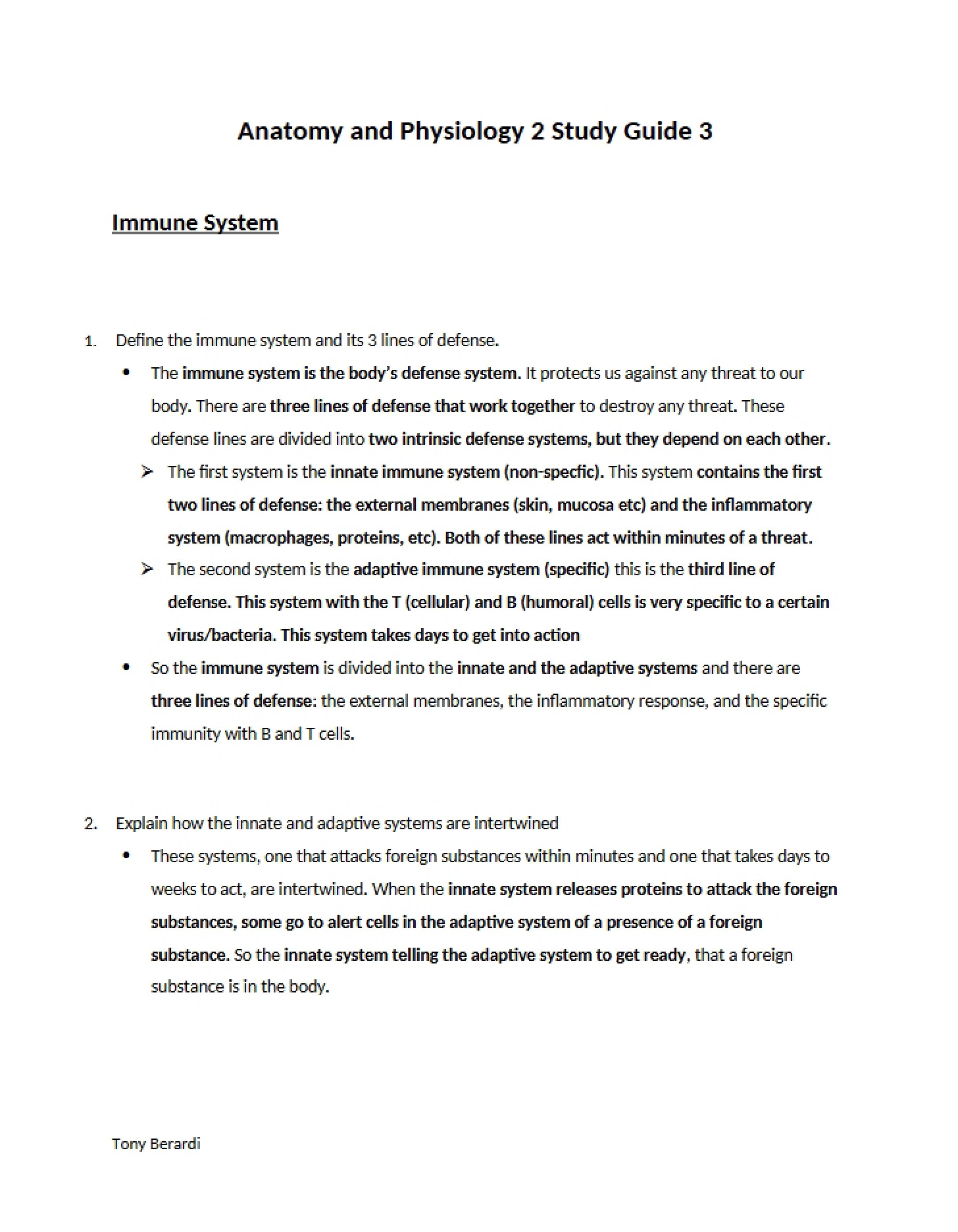 Guide for Study