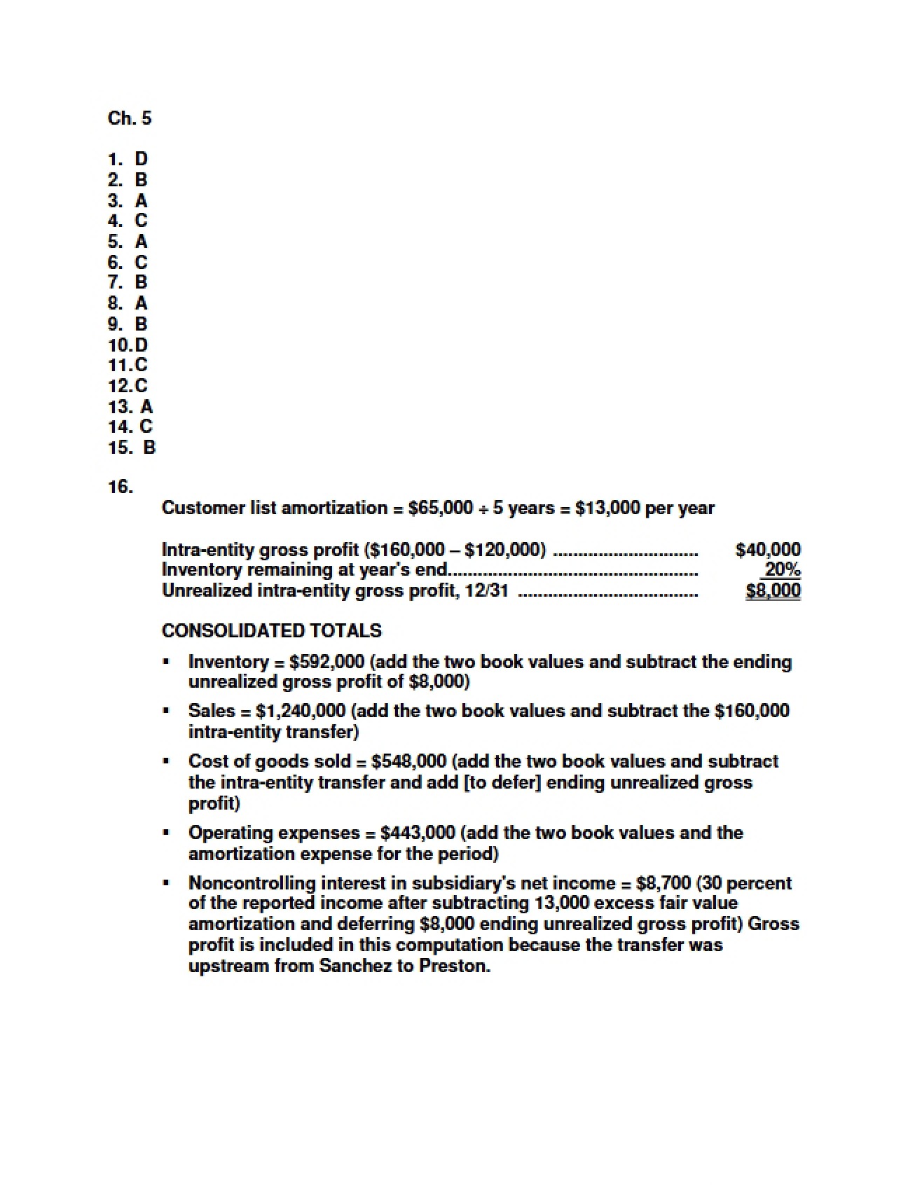 Chapter Five Homework Solutions F13